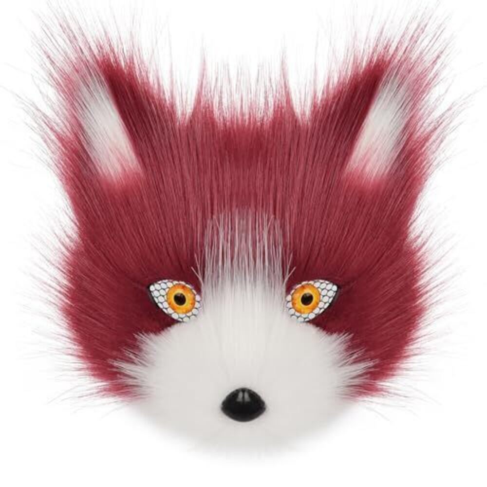1361 Therian Furry Faux Fur Fox Cat Mask Halloween Animal Theme Costume